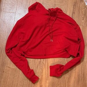Red Women's Cropped Hoodie